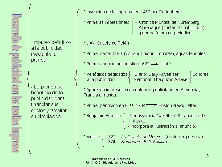 * Invención de la imprenta en 1437 por Gurtenberg. * Primeras impresiones: -Impulso definitivo