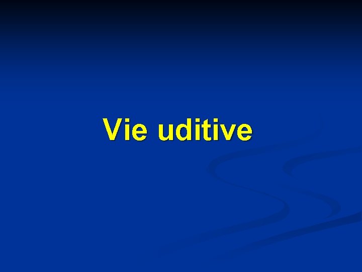 Vie uditive 