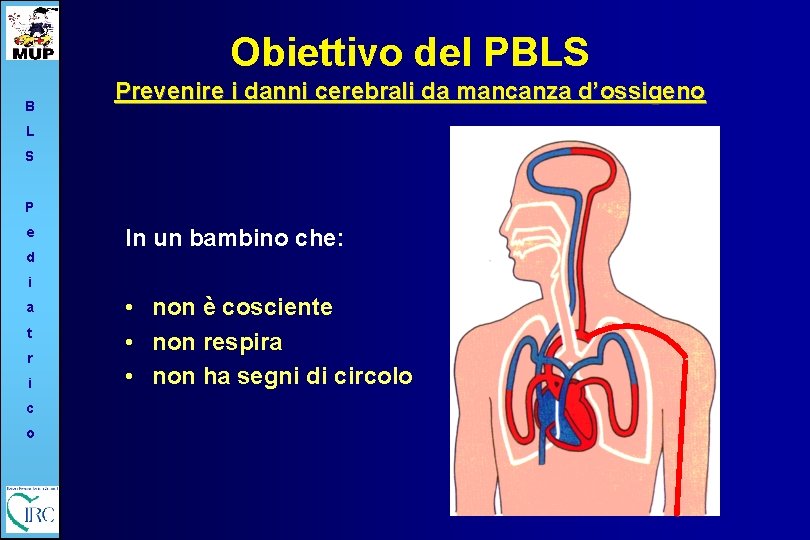 Obiettivo del PBLS B Prevenire i danni cerebrali da mancanza d’ossigeno L S P