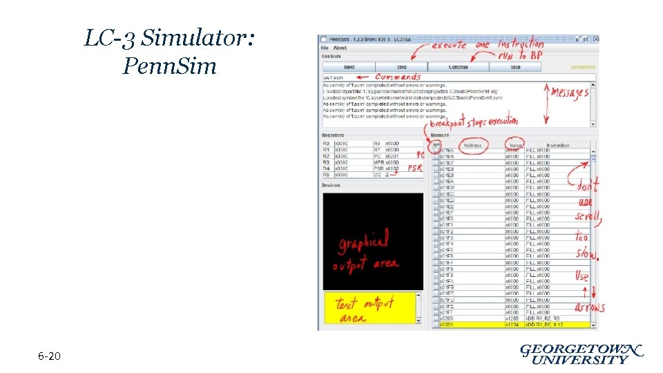 LC-3 Simulator: Penn. Sim 6 -20 