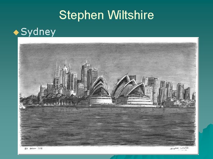 Stephen Wiltshire u Sydney 