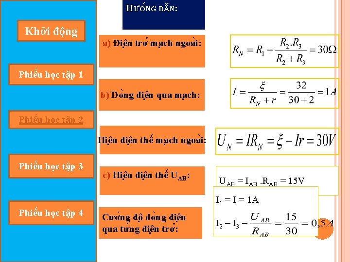 HƯƠ NG D N: Khởi động a) Điê n trơ ma ch ngoa i: