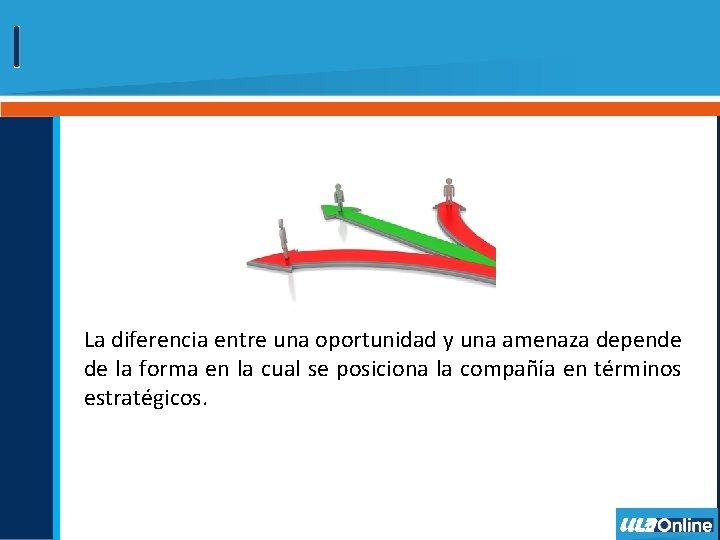 La diferencia entre una oportunidad y una amenaza depende de la forma en la