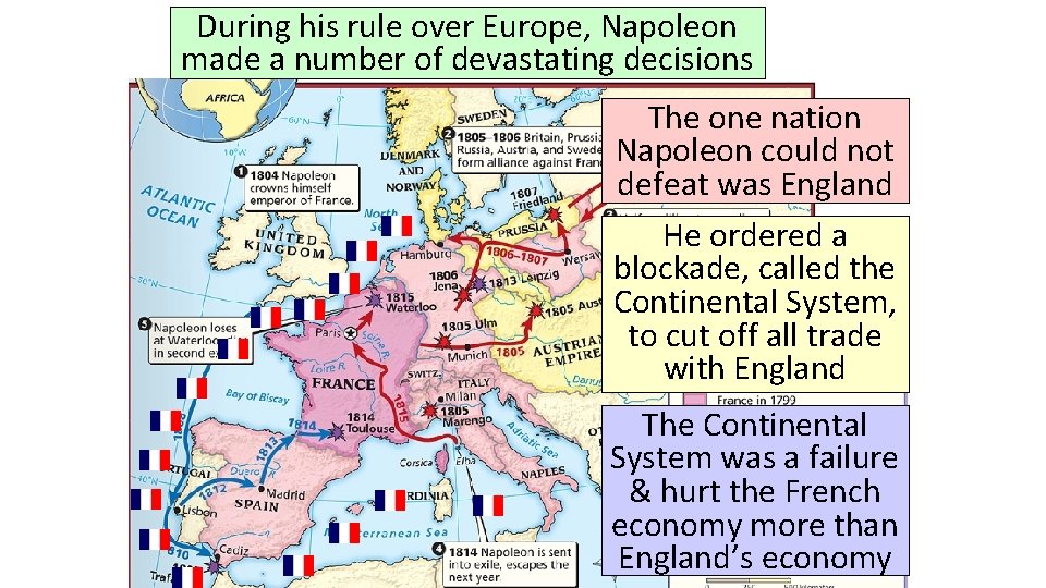 During his rule over Europe, Napoleon made a number of devastating decisions The one