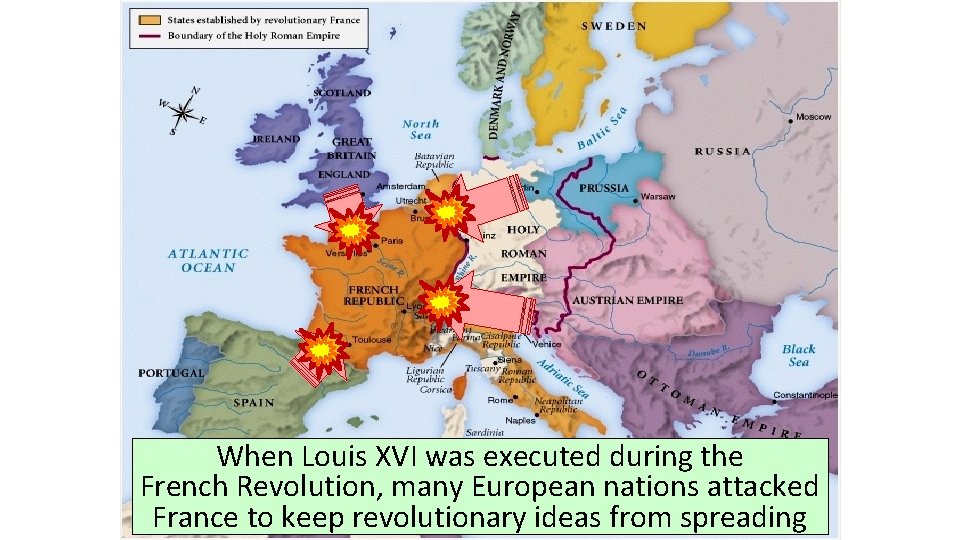 When Louis XVI was executed during the French Revolution, many European nations attacked France