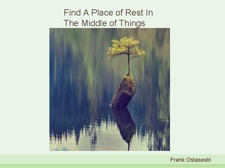 Find A Place of Rest In The Middle of Things Frank Ostaseski 