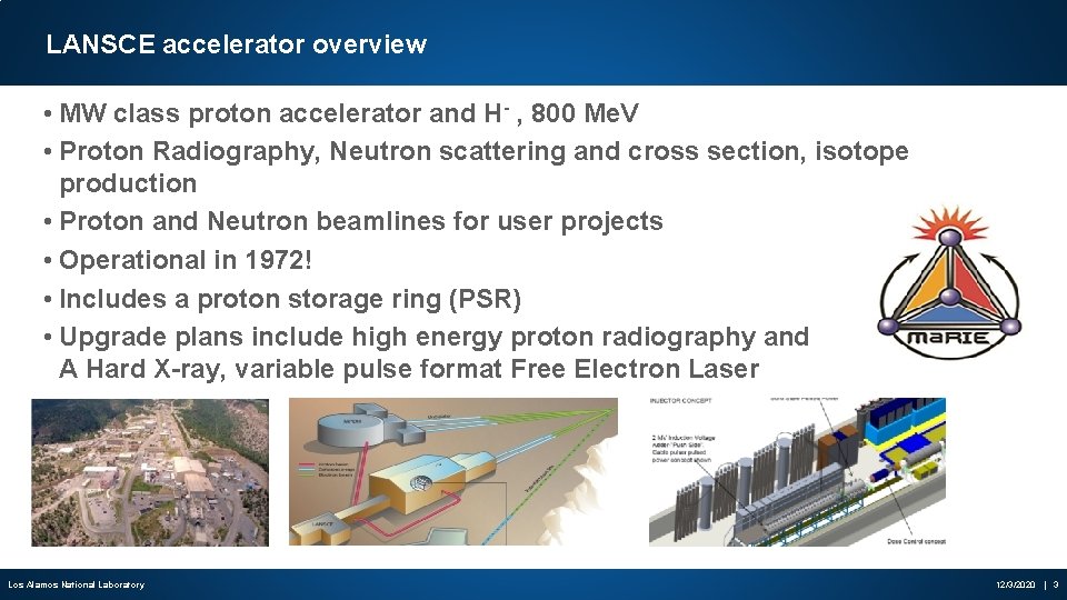 LANSCE accelerator overview • MW class proton accelerator and H- , 800 Me. V