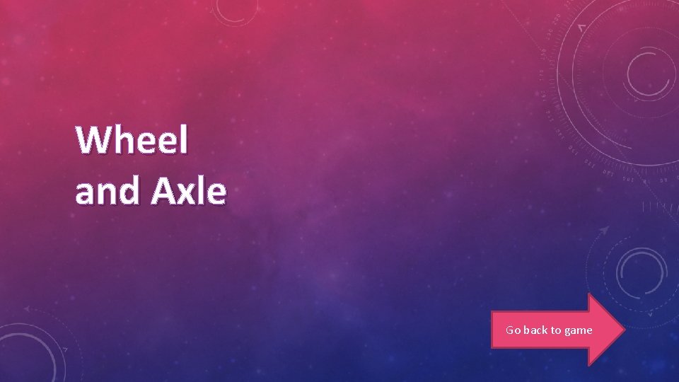 Wheel and Axle Go back to game 