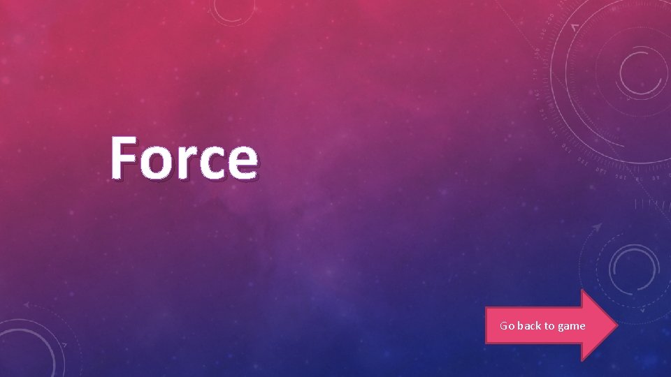 Force Go back to game 