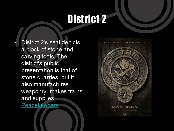 District 2 • District 2's seal depicts a block of stone and carving tools.