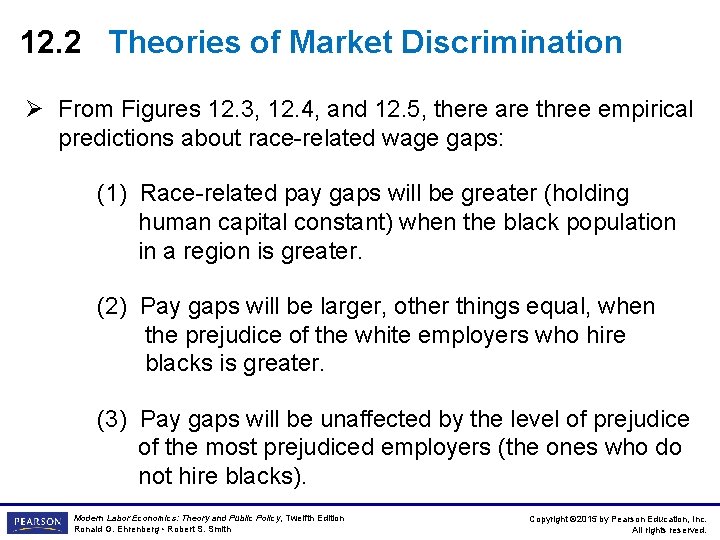 12. 2 Theories of Market Discrimination Ø From Figures 12. 3, 12. 4, and