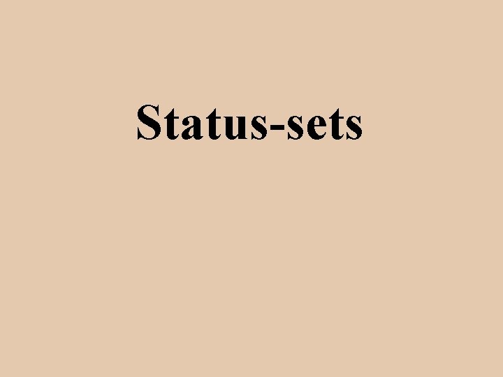 Status-sets 