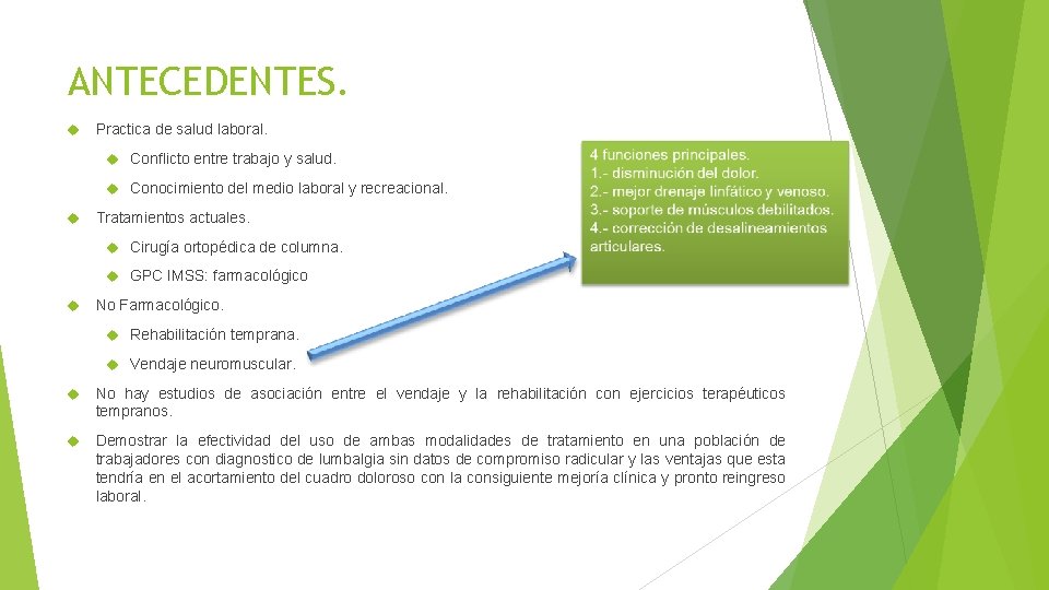 ANTECEDENTES. Practica de salud laboral. Conflicto entre trabajo y salud. Conocimiento del medio laboral