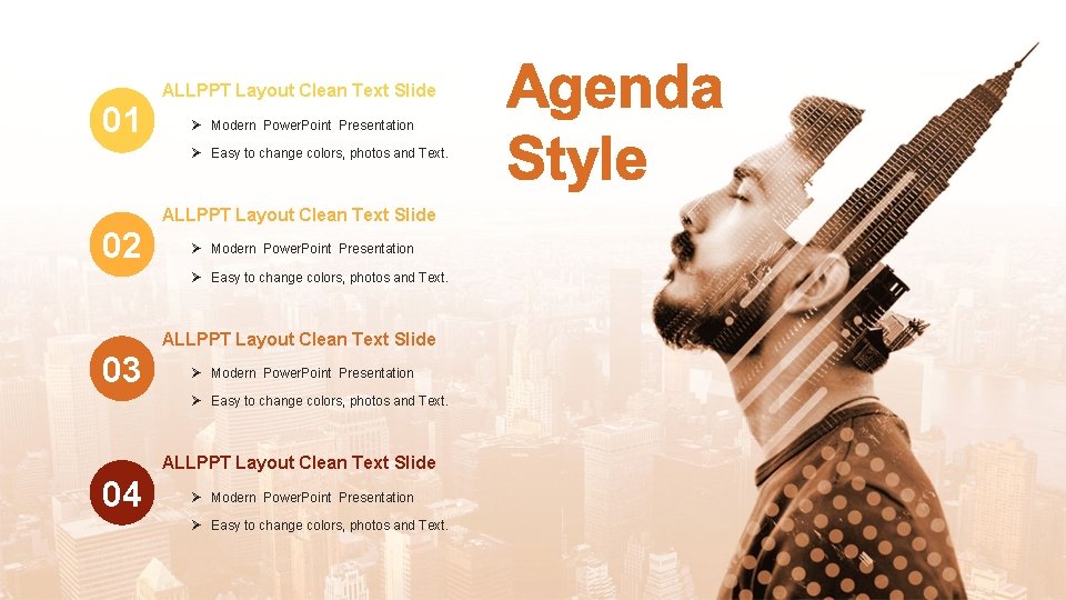 01 ALLPPT Layout Clean Text Slide Ø Modern Power. Point Presentation Ø Easy to
