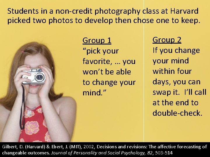 Students in a non-credit photography class at Harvard picked two photos to develop then