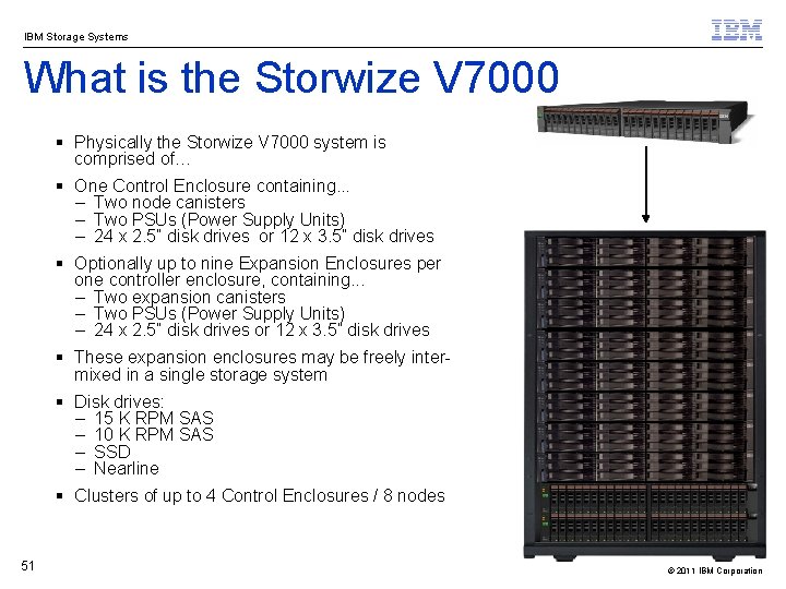 IBM Storage Systems What is the Storwize V 7000 § Physically the Storwize V