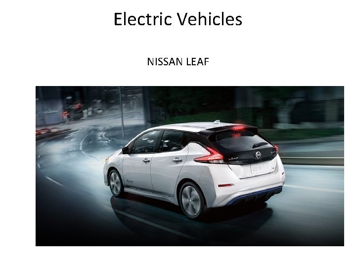 Electric Vehicles NISSAN LEAF 