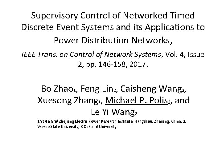 Supervisory Control of Networked Timed Discrete Event Systems and its Applications to Power Distribution