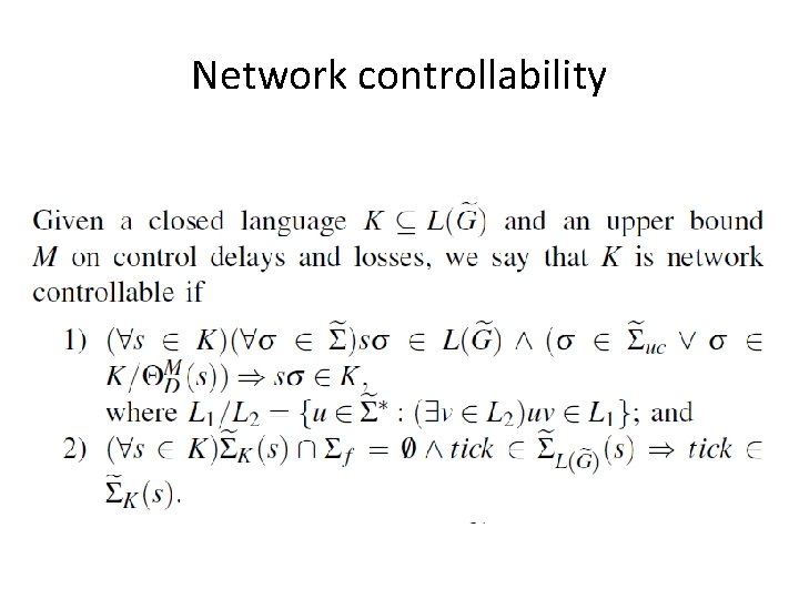 Network controllability 