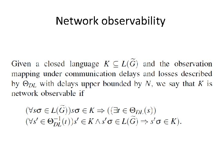 Network observability 