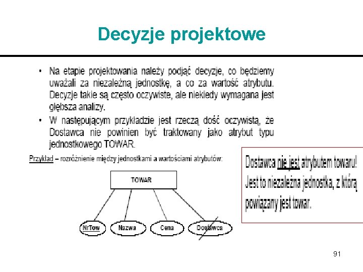 Decyzje projektowe 91 