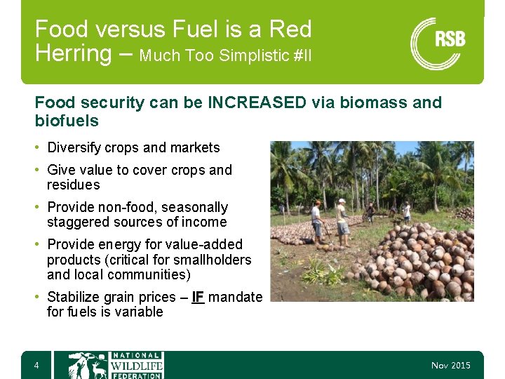 Food versus Fuel is a Red Herring – Much Too Simplistic #II Food security