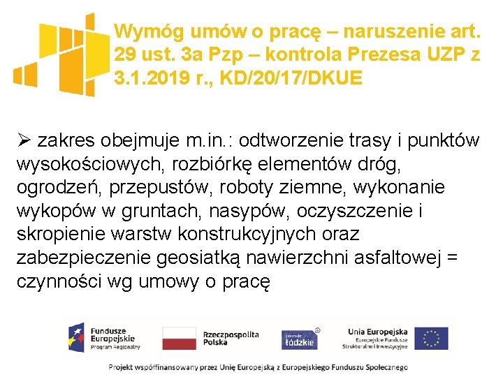 Wymóg umów o pracę – naruszenie art. 29 ust. 3 a Pzp – kontrola