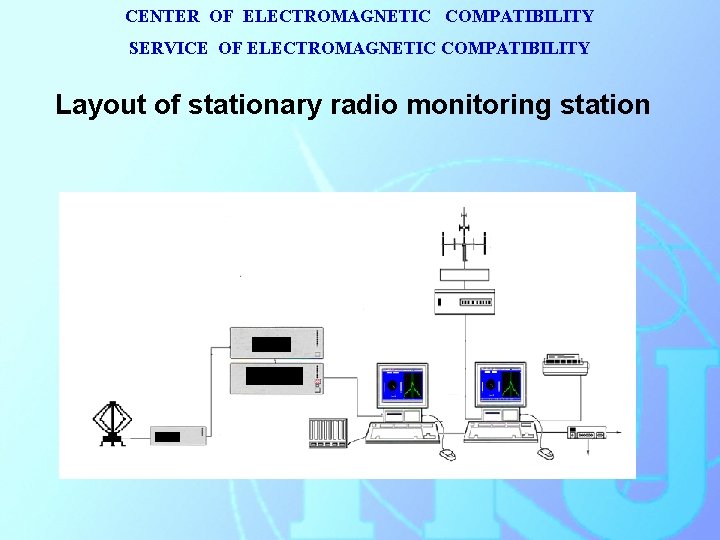 CENTER OF ELECTROMAGNETIC COMPATIBILITY SERVICE OF ELECTROMAGNETIC COMPATIBILITY Layout of stationary radio monitoring station