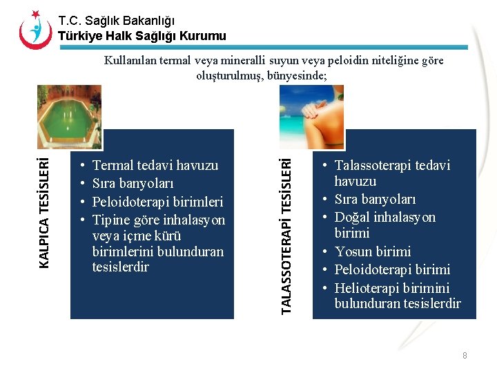 T. C. Sağlık Bakanlığı Türkiye Halk Sağlığı Kurumu • • Termal tedavi havuzu Sıra