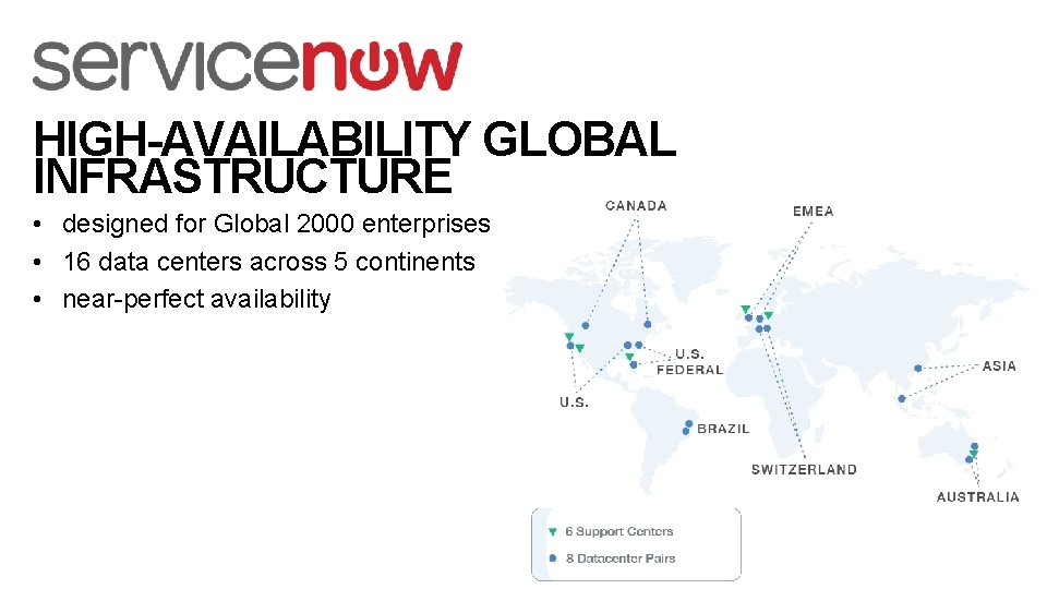 HIGH-AVAILABILITY GLOBAL INFRASTRUCTURE • designed for Global 2000 enterprises • 16 data centers across