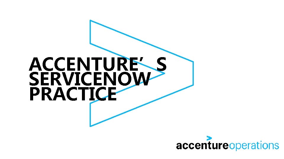 ACCENTURE’S SERVICENOW PRACTICE 