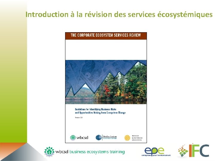 Introduction à la révision des services écosystémiques 