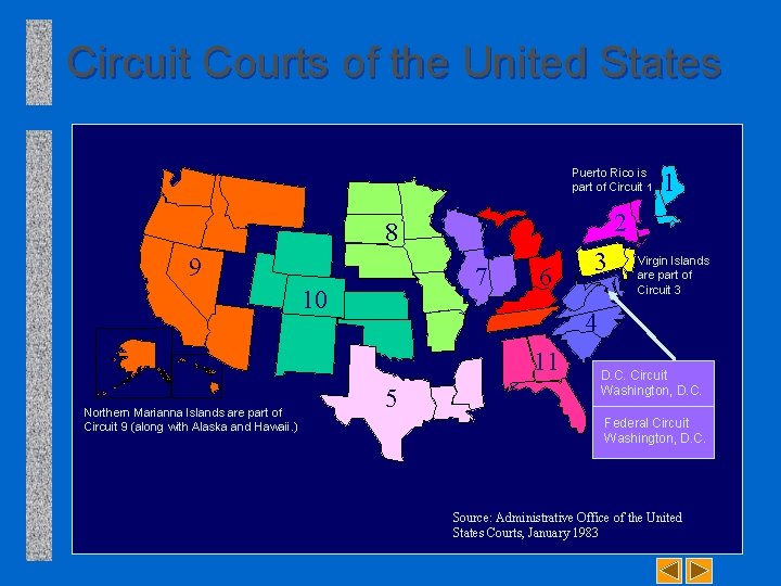 Circuit Courts of the United States Puerto Rico is part of Circuit 1 2