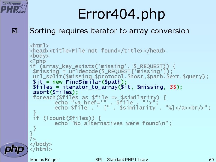 Error 404. php þ Sorting requires iterator to array conversion <html> <head><title>File not found</title></head>