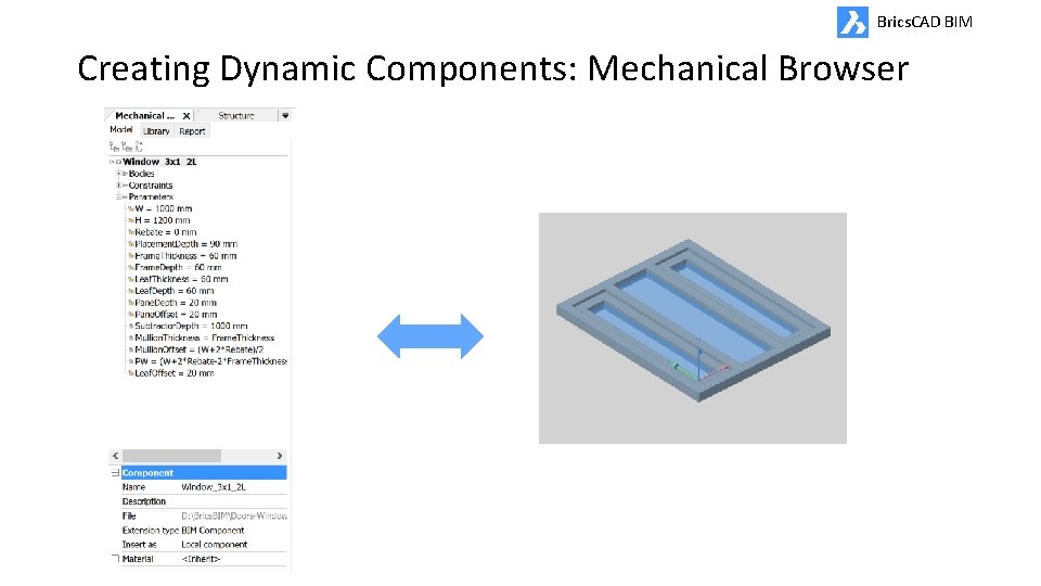 Brics. CAD BIM Creating Dynamic Components: Mechanical Browser 