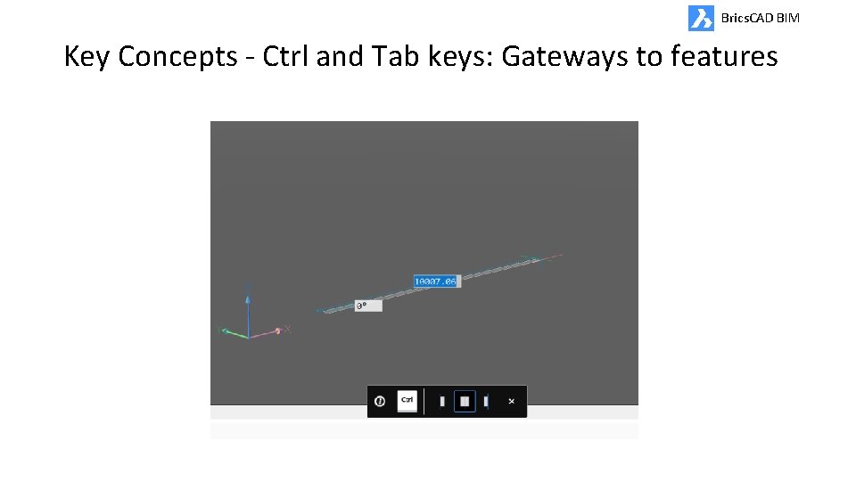 Brics. CAD BIM Key Concepts - Ctrl and Tab keys: Gateways to features 