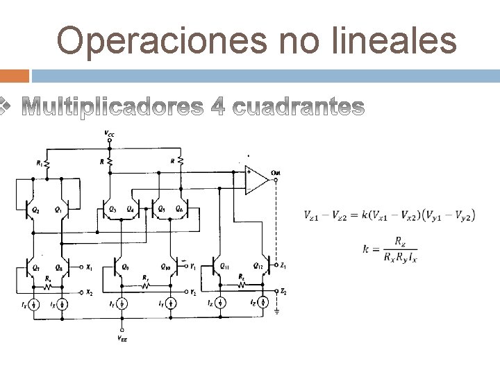 Operaciones no lineales 