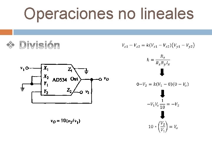 Operaciones no lineales 