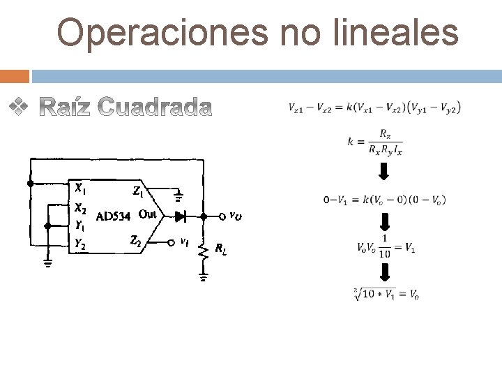 Operaciones no lineales 