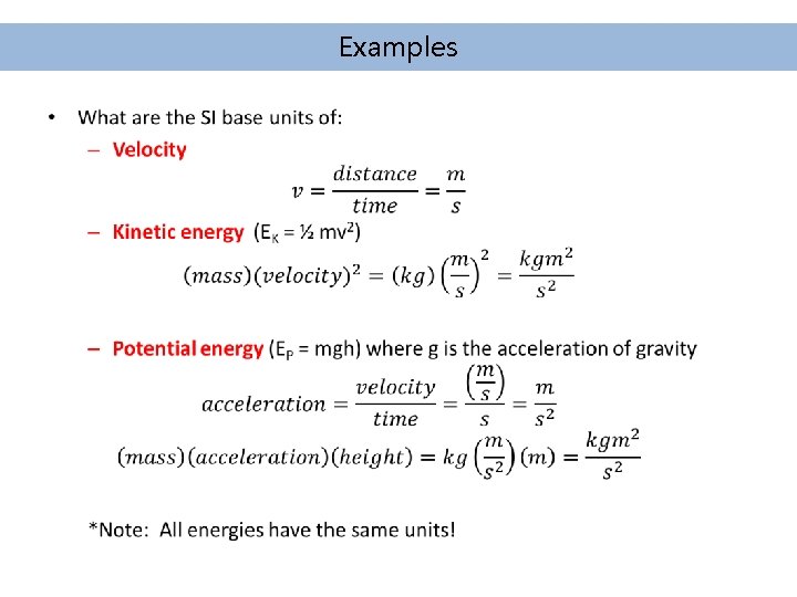 Examples • Examples •