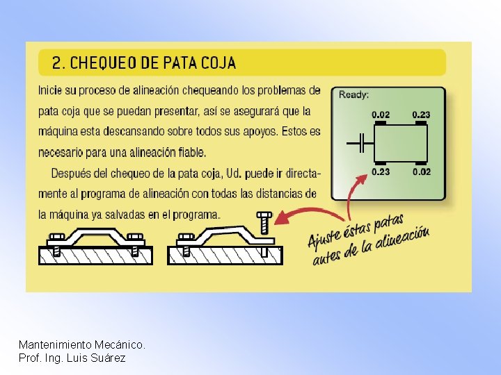 Mantenimiento Mecánico. Prof. Ing. Luis Suárez 