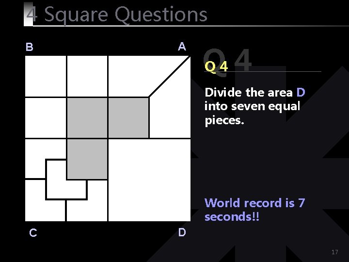 4 Square Questions B A Q Q 4 4 Divide the area D into