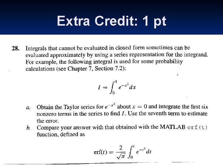 Extra Credit: 1 pt 