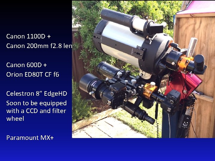 Canon 1100 D + Canon 200 mm f 2. 8 lens Canon 600 D