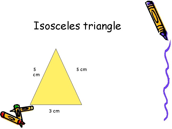 Isosceles triangle 5 cm 3 cm 