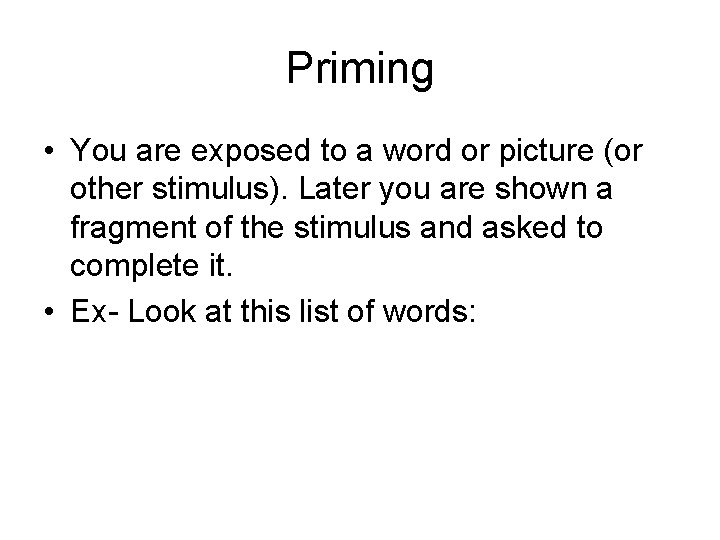 MEMORY How do we remember Information Processing Model