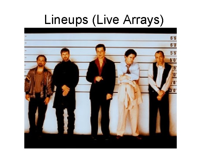 Lineups (Live Arrays) 