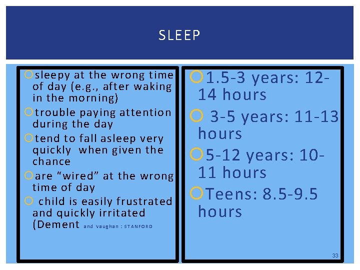 SLEEP sleepy at the wrong time of day (e. g. , after waking in