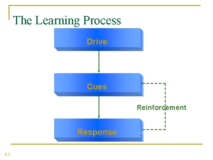 The Learning Process Drive Cues Reinforcement Response 6 -5 