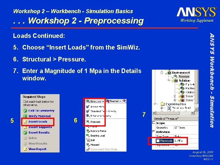 Workshop 2 – Workbench - Simulation Basics . . . Workshop 2 - Preprocessing